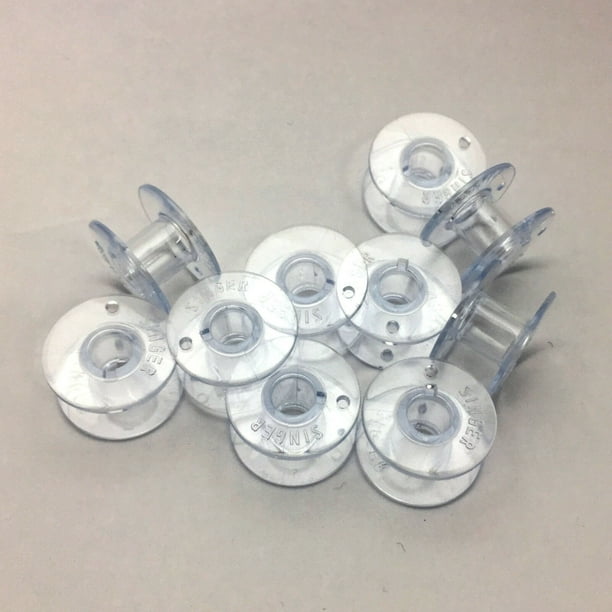 50 Empty Bobbins Spool Clear Plastic For SINGER KENMORE VIKING 15 CLASS Machine